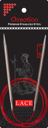 Chiaogoo Red Lace circular knitting needle 80 cm / 32 inches
